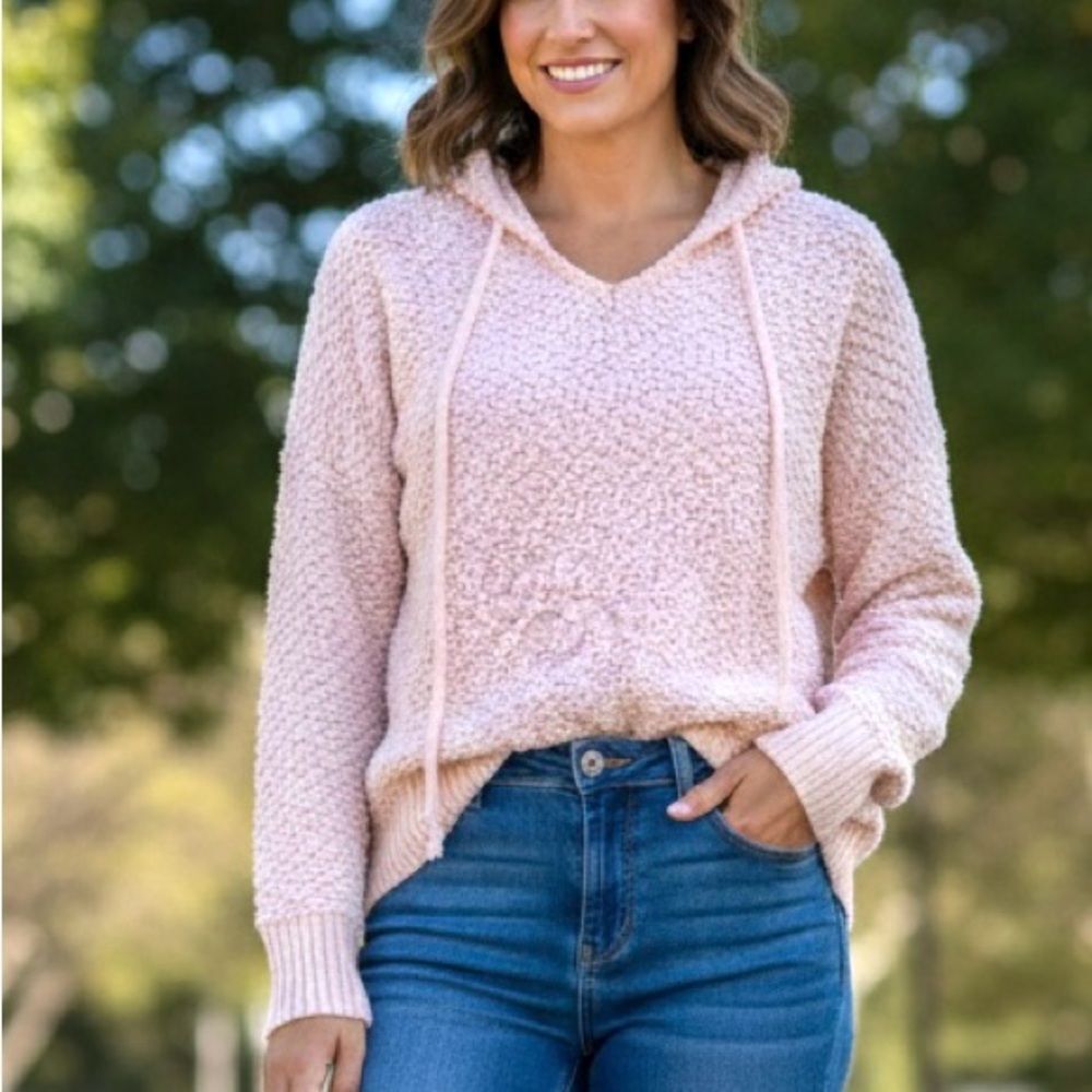 NWT Miracle Peachy Pink V-Neck Sweater
